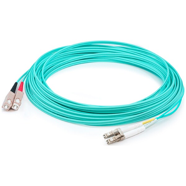 Add-On This Is A 40M Lc (Male) To Sc (Male) Aqua Duplex Riser-Rated Fiber ADD-SC-LC-40M5OM3